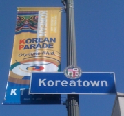 Korean Parade Sign in Koreatown