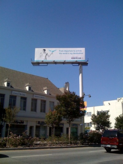 Korean Air billboard on Wilshire Boulevard