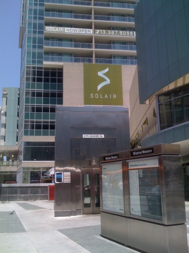 Solair at Metro Purple Line Station on Wilshire Boulevard and Western Avenue